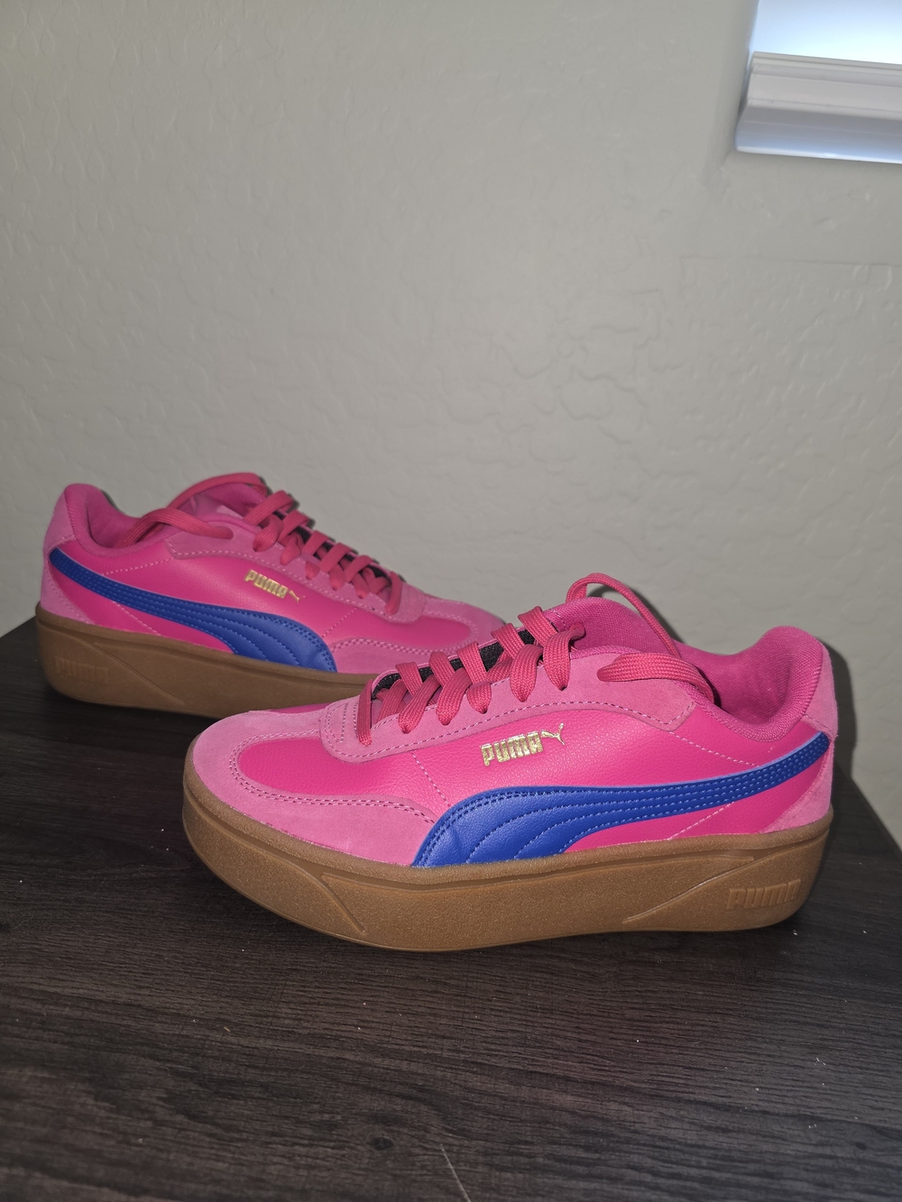 Puma Women's Pink & Blue Platform Sneaker